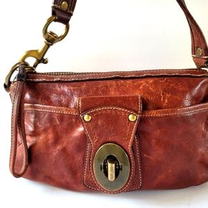 Vintage COACH Brown Leather Shoulder Bag